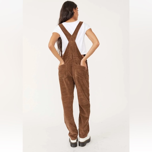 Free People Ziggy Cord Overalls Wild Mustang L We The Free - Picture 9 of 9